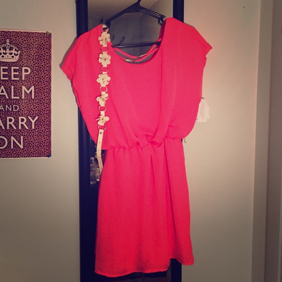 Neon pink sundress
