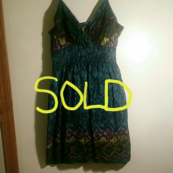 Teal Purple Lime Sundress