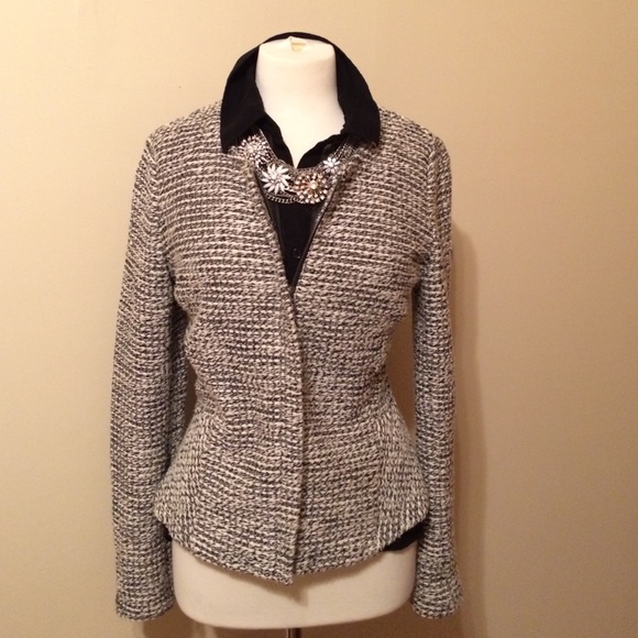 Ann Taylor Loft Peplum Zip Blazer