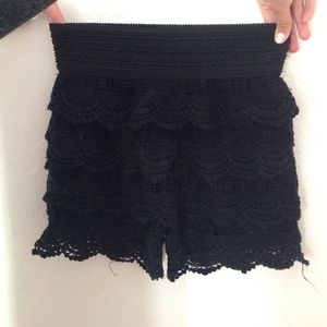High Waisted lace shorts