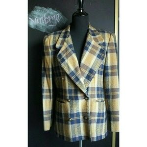 Vintage Plaid Blazer