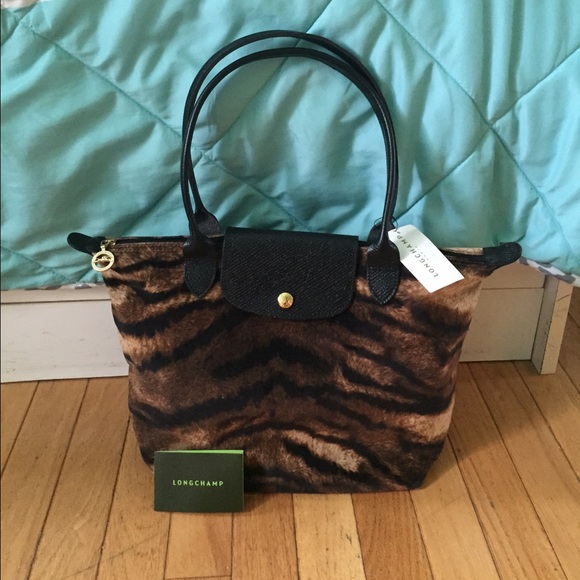 Limited Edition Le Pliage Tiger Print Handbag. NWT