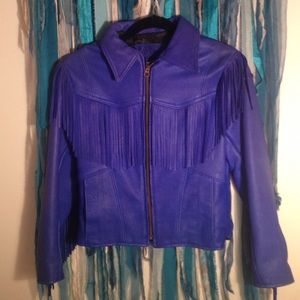 Vintage BRANDED BY ORCHARD Fringe Leather Jacket