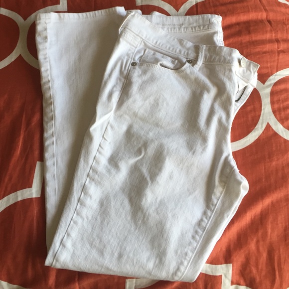 White denim jeans from  Loft