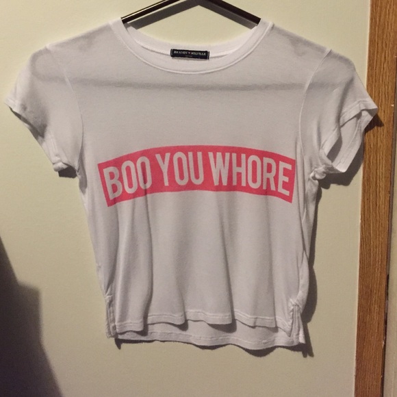 Boo You Whore crop top