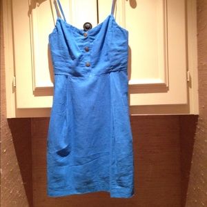 Blue wool dress