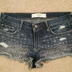 Abercrombie and Fitch embellished jean shorts