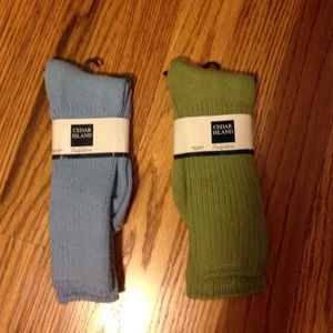Blue and Green Socks