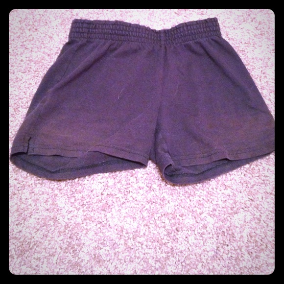 Plain black comfortable shorts
