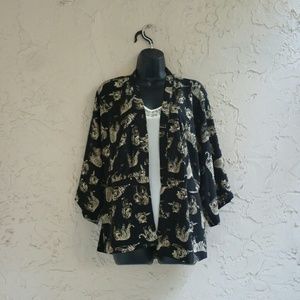 Forever 21 Tiger Print Brown Kimono