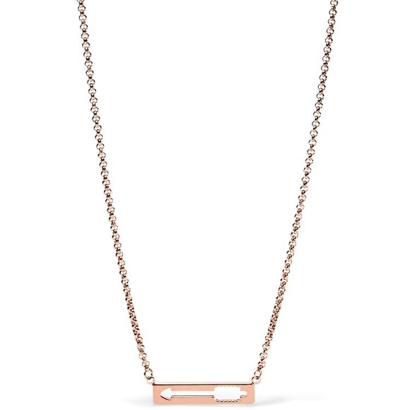 Fossil "Valentine Heart" Arrow Cutout Necklace
