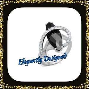 Marquise Black Onyx Stone Ring