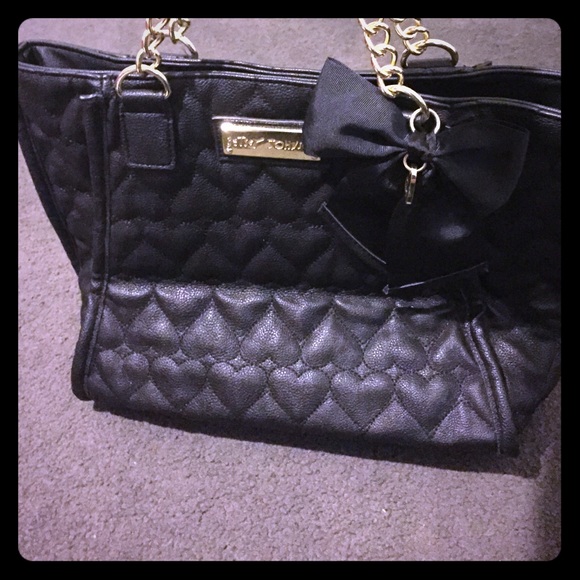 Heart quilted Betsey Johnson bag