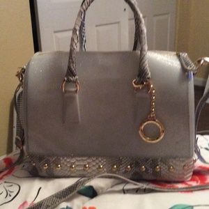 Snake skin jelly purse large