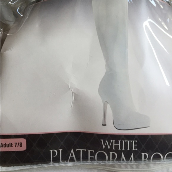 White platform boots