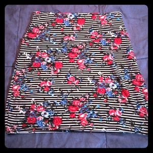 Floral Bodycon Skirt