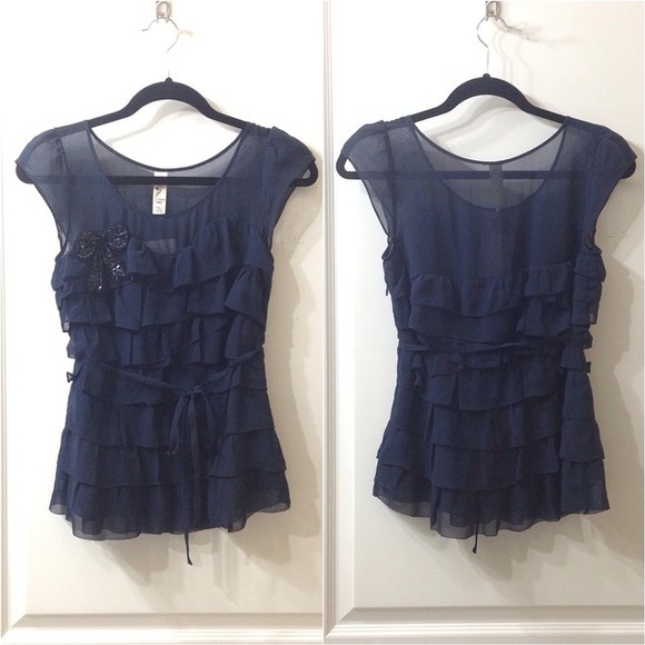 Anthropologie ruffle blouse