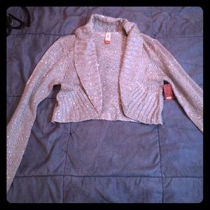 Sequin Embellished Crop Sweater