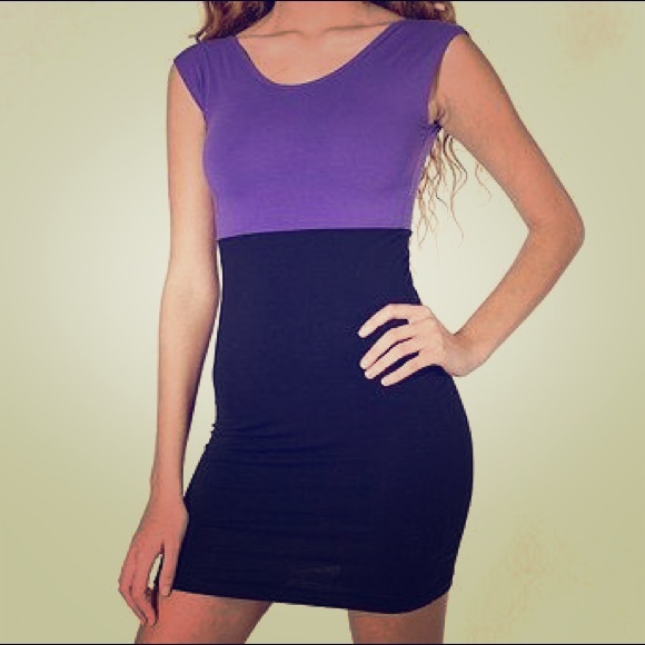 two tone bodycon dress