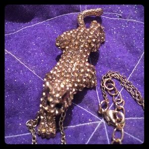 Beautiful leopard long gold necklace!