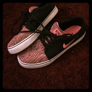 Pink leopard NIKEs