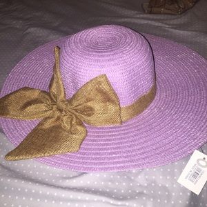 Straw Lavender Floppy Hat