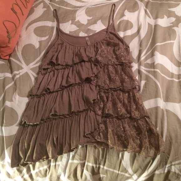 Light brown fringe top