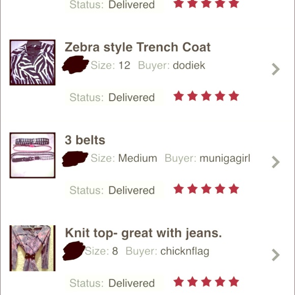 5 star ratings consistently 😊
