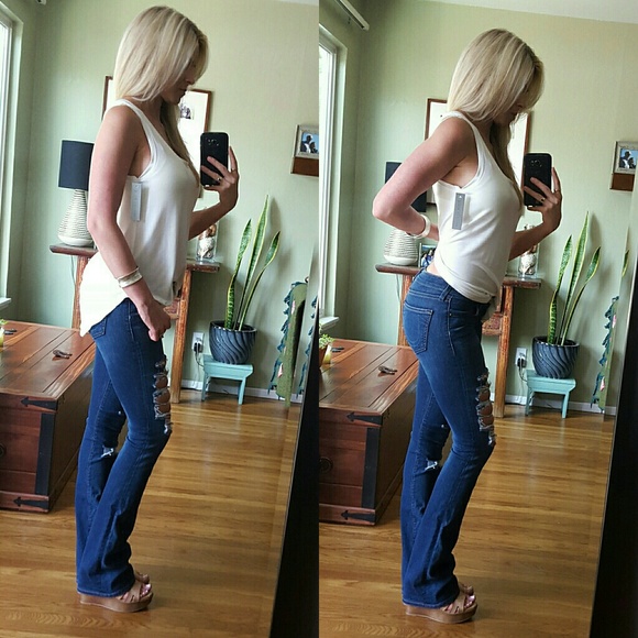 RESERVED Destroyed True Religions - Picture 3 of 4