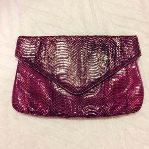 Vintage J.RENEE Snakeskin Leather Designer Clutch