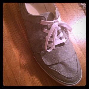 Grey tennies! Creative recreation brand.
