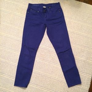 J. Crew Toothpick skinny jeans in royal blue