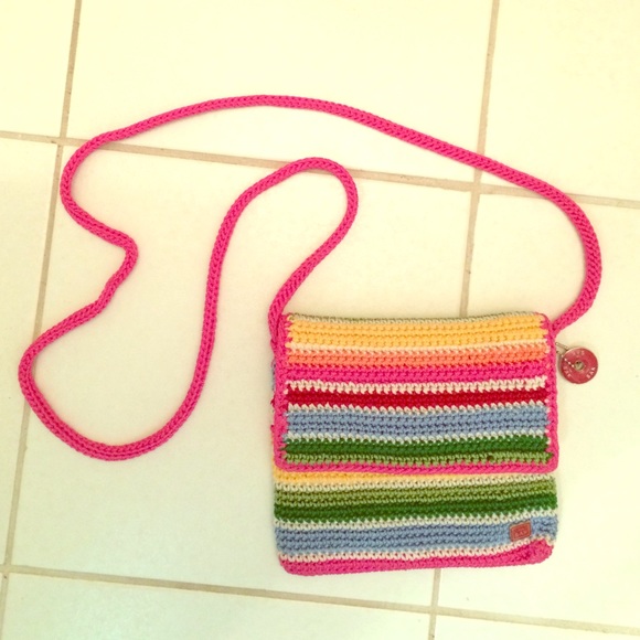Rainbow crochet crossbody