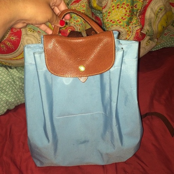 Longchamp back pack Aqua