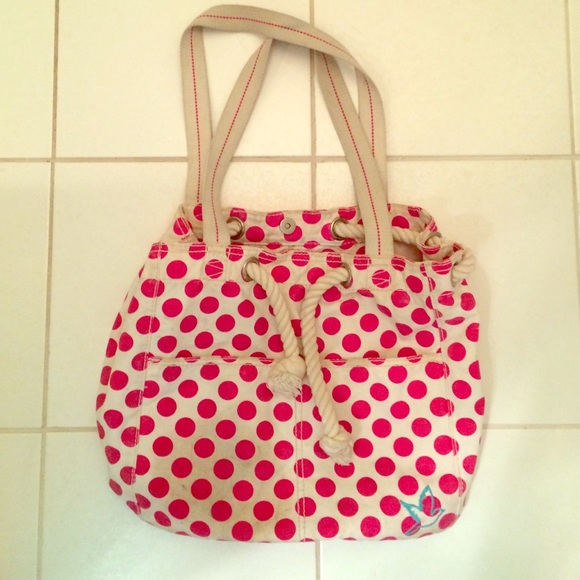 Pink polka dot bag