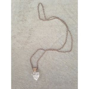 Handmade glass heart necklace