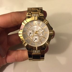 Gold Guess watch