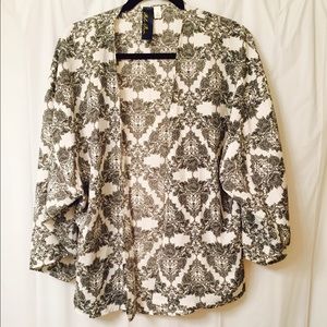 Black and White Kimono