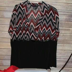 Torrid Chevron Wrap Style Top Size 4 / 4X