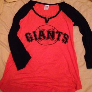PINK San Francisco Giants baseball tee