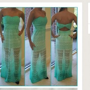 Mint ombré maxi dress