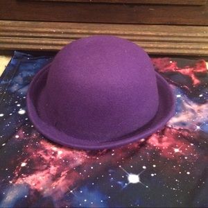 Purple Bowler Hat