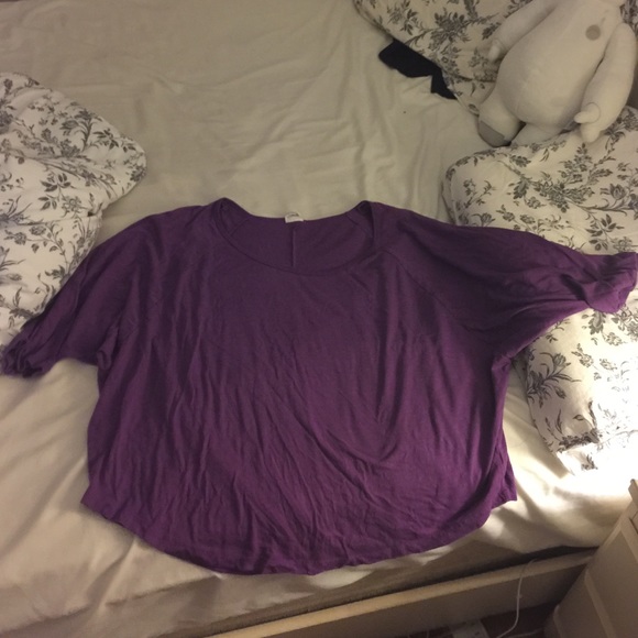 Eggplant purple Dolman sleeve top