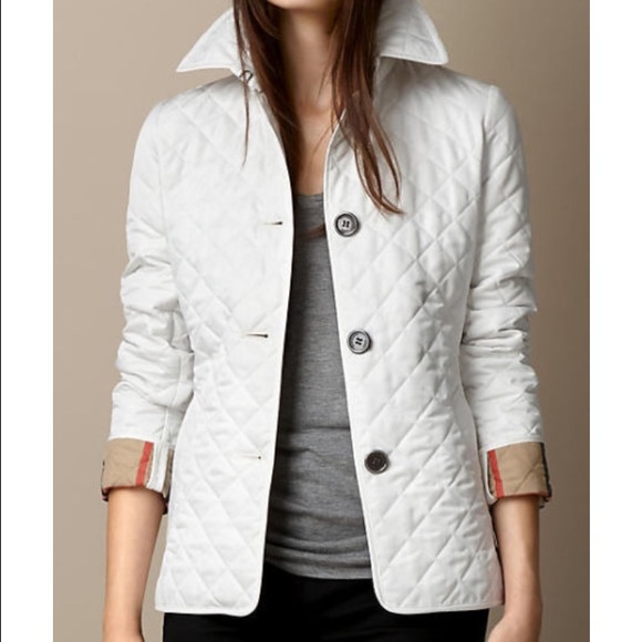 NWT Burberry Brit Quilt jacket Authentic White