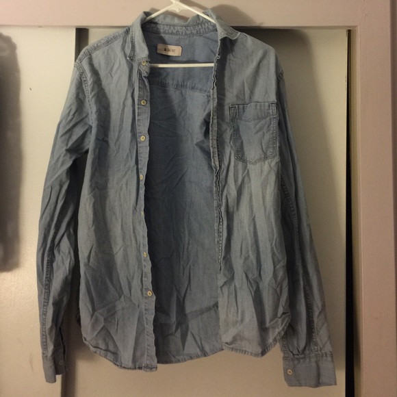 Oversized denim shirt