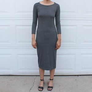 Gray Midi Jersey dress
