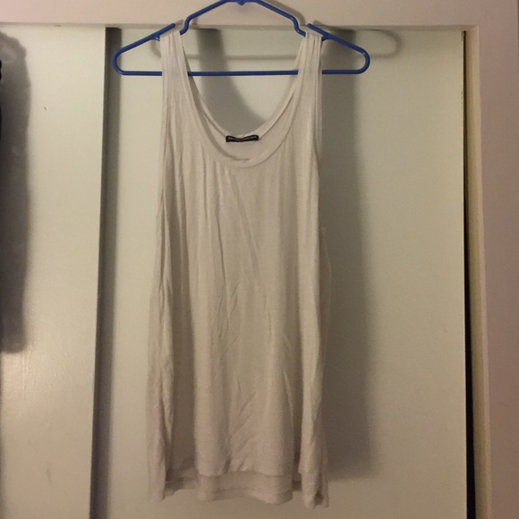 BM Long loose white tank