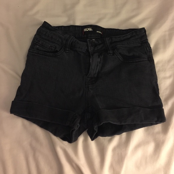 Black BDG high waisted denim shorts