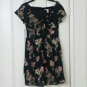 Black floral dress