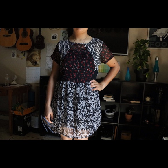 Sheer Patterned Dress - Picture 2 of 4